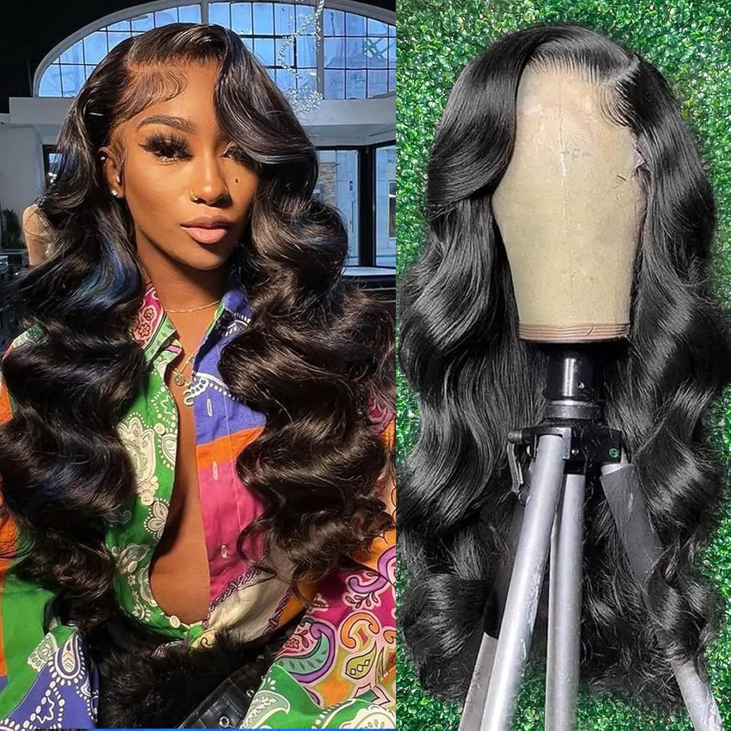 13x6 Lace Frontal Body Wave Human Hair Wigs With Natrual Color Pre Plucked 13x4 HD Transparent Lace Front Wig for Women