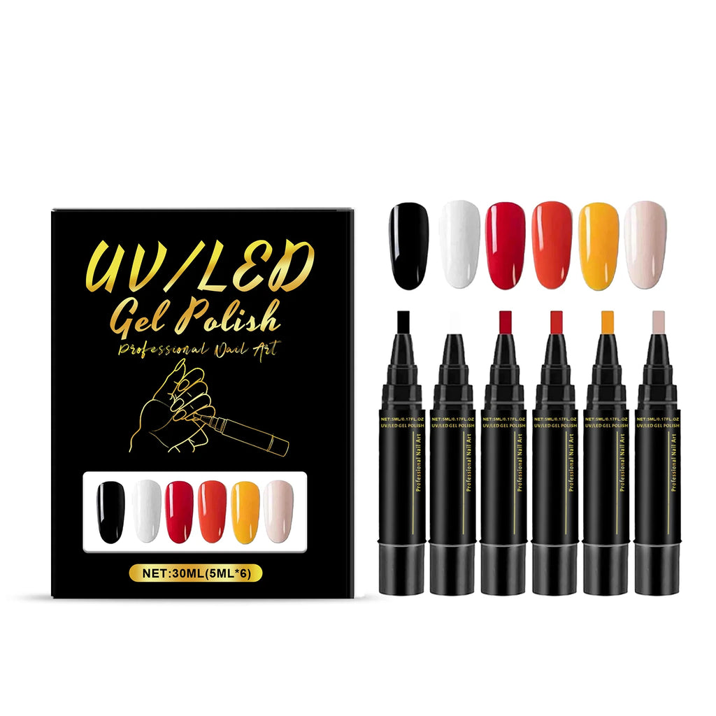 DIY Nail Polish Kit Nail Art Pens Long Lasting Vibrant Colors Nails Draw Design Waterproof Safty Easy To Use For Beginner DIY