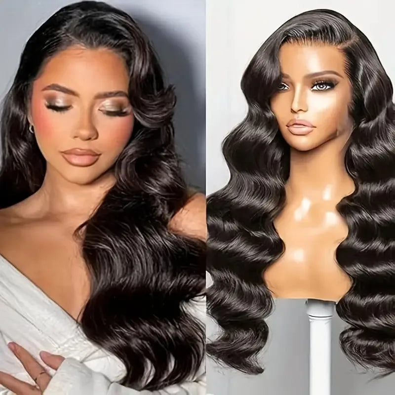 13x6 Lace Frontal Body Wave Human Hair Wigs With Natrual Color Pre Plucked 13x4 HD Transparent Lace Front Wig for Women